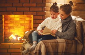 fireplace-and-family-reading